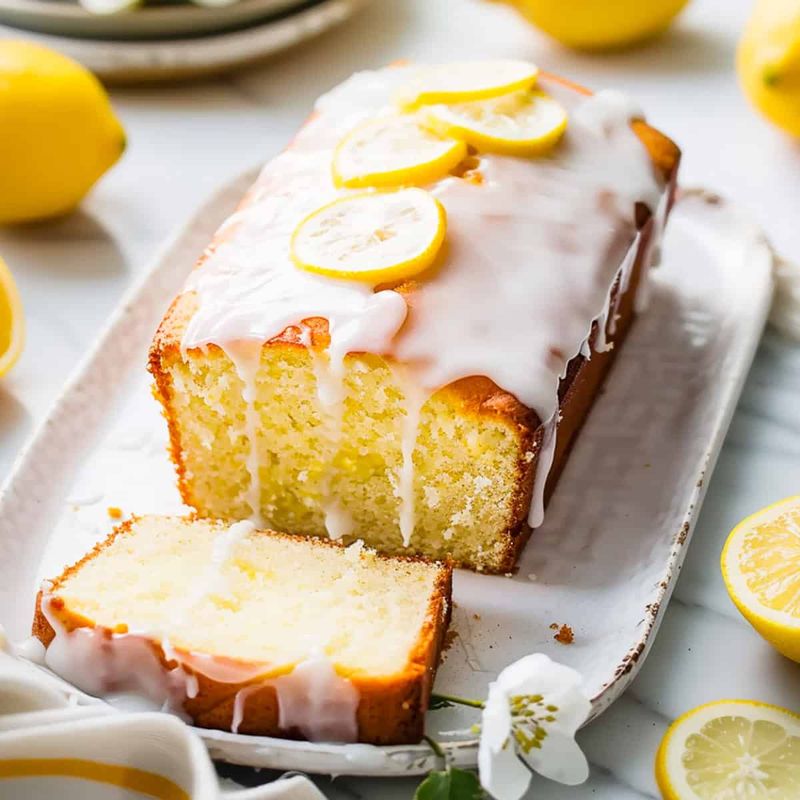 Lemon Drizzle Cake Slices