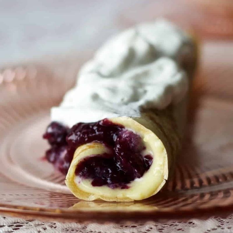 Blueberry and Mascarpone Crepe