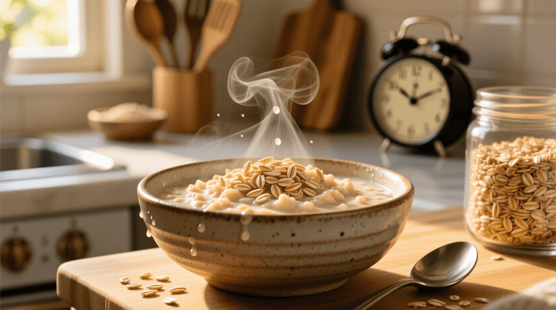 Oatmeal Cooking on the Stovetop