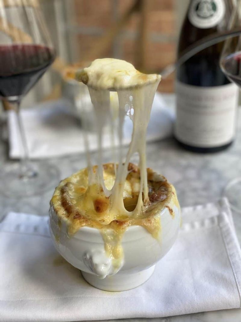 French Onion Soup with Gruyere Crust