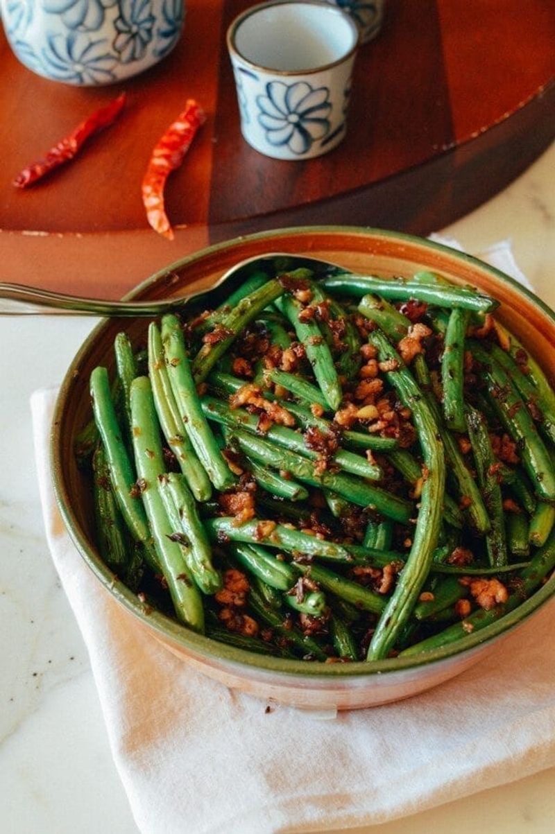 Taiwanese Three-Cup Green Beans (San Bei Dou Jiao)
