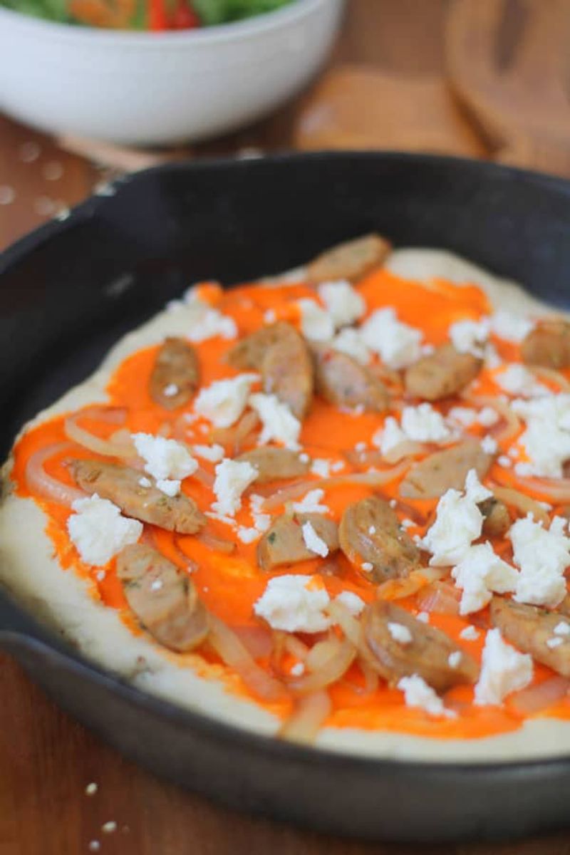 Roasted Pepper and Goat Cheese Flatbread