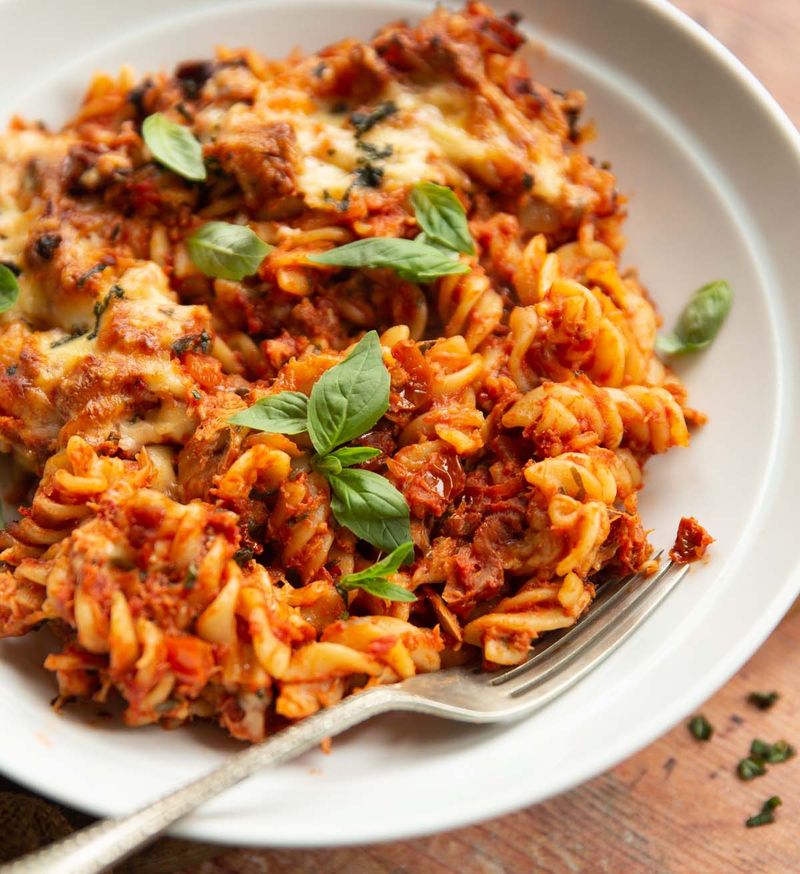 Tuna Pasta Bake With Tinned Tomatoes