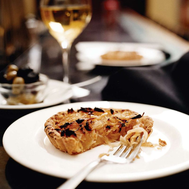 Polenta Tart Shell with Caramelized Onions