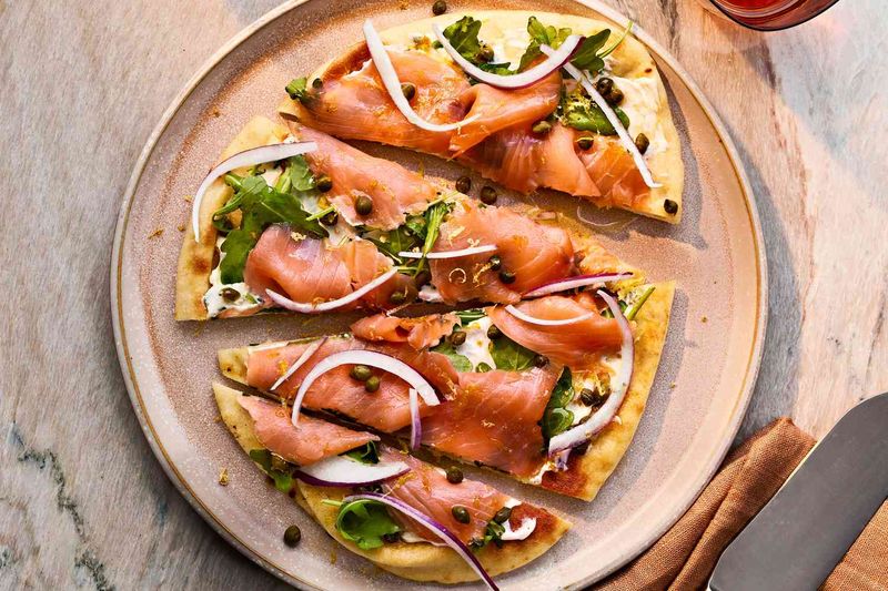 Smoked Salmon and Cream Cheese Flatbread