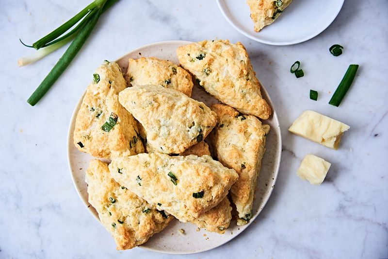 Spring Onion and Cheese Scones