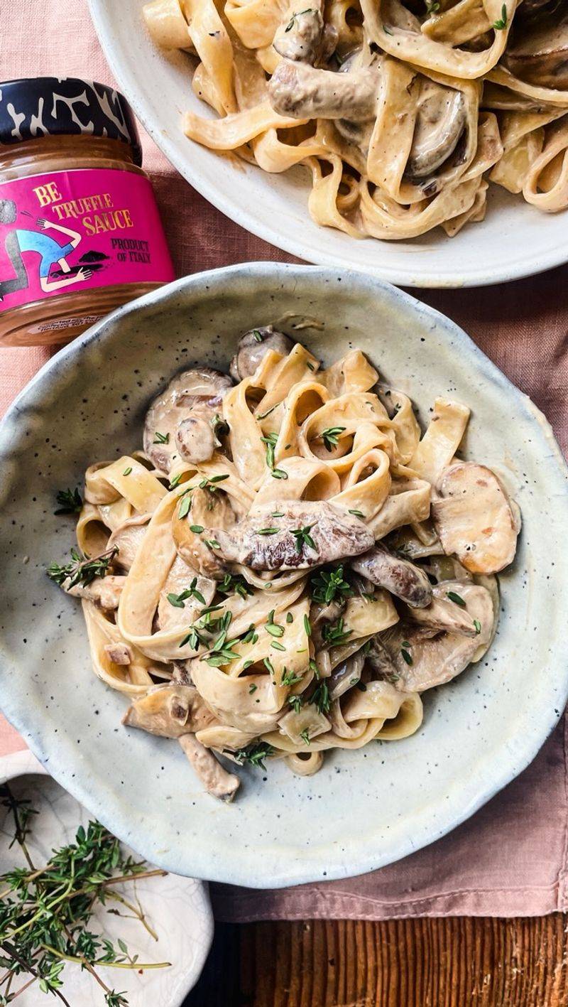 Truffle Oil and Mushroom Sauce