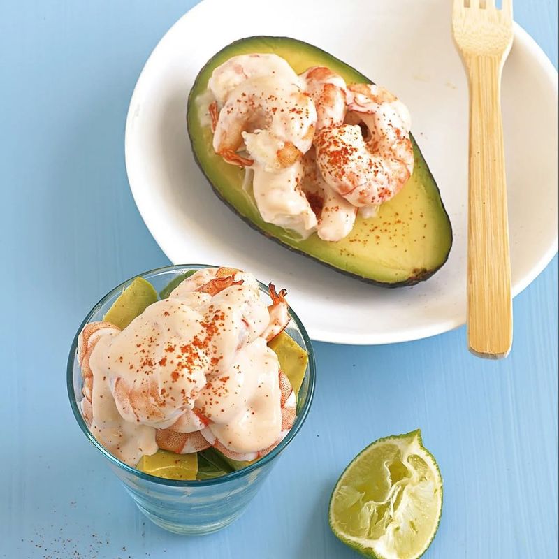 Prawn Cocktail With Avocado and Chipotle Sauce