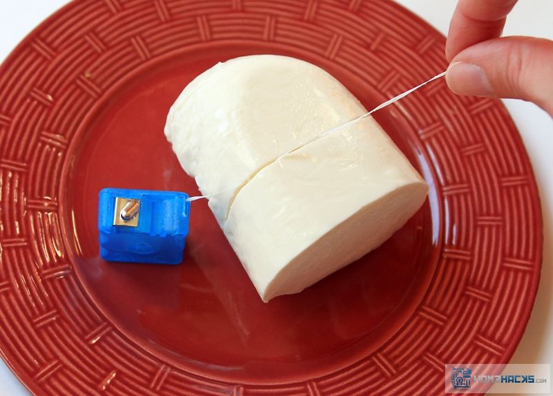 Use Dental Floss to Cut Soft Foods Cleanly