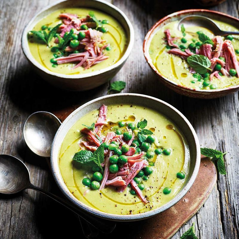 Minted Pea and Ham Soup