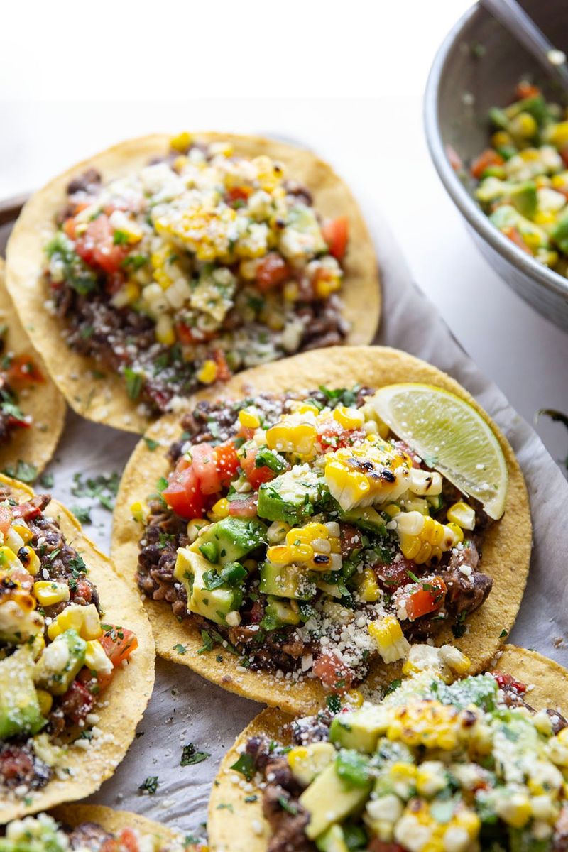 Black Bean and Corn Flatbread with Salsa Verde