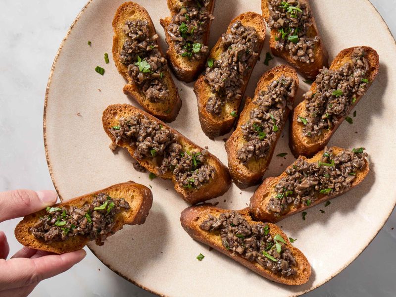 Mushroom Duxelles Crostini