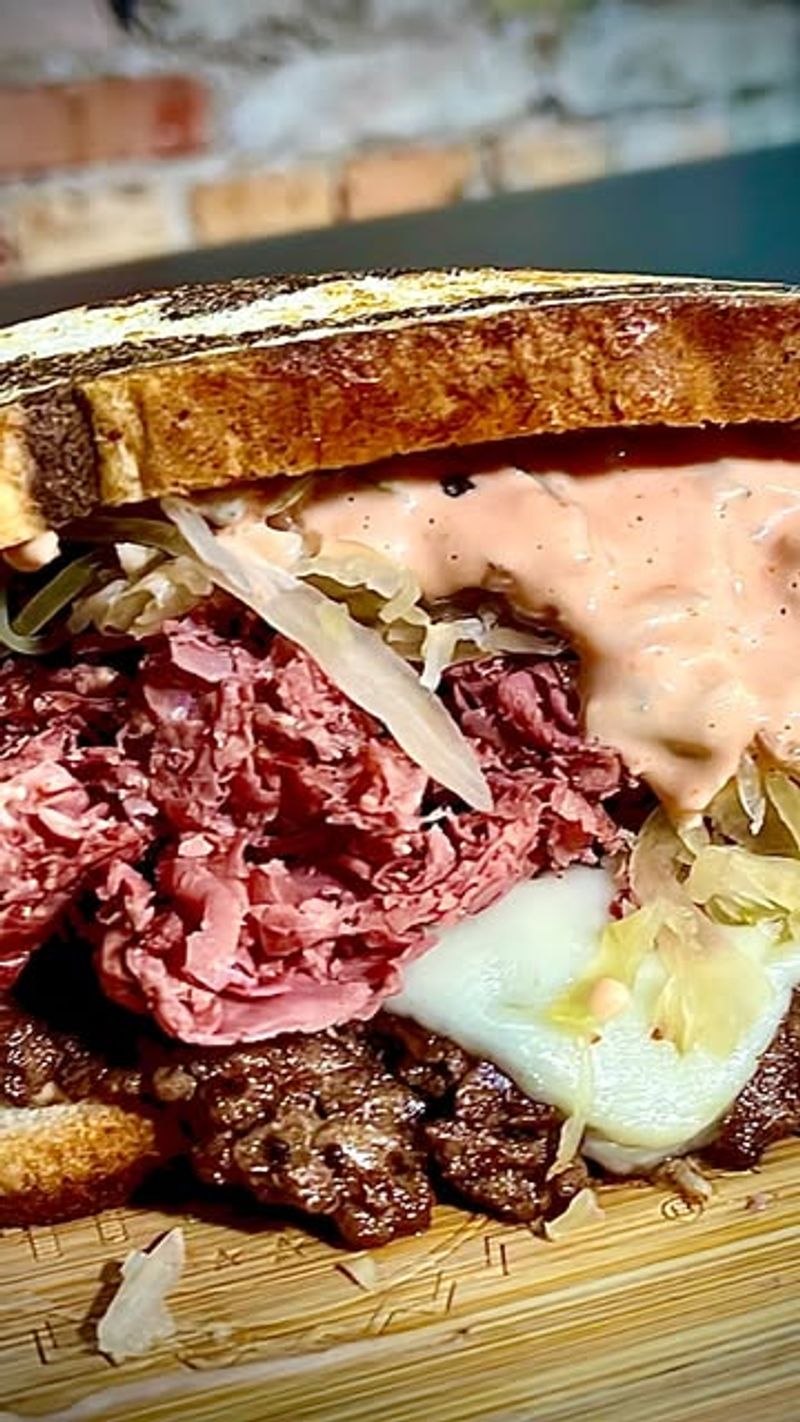 Reuben-Style Corned Beef Burger