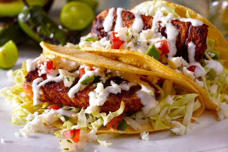 Fish Tacos with Lime Crema