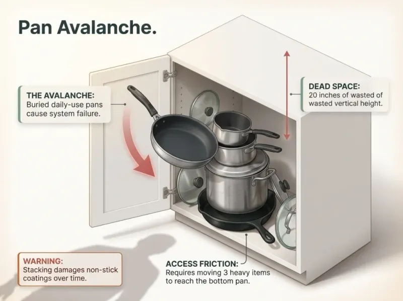 Pots and Pans Storage Chaos