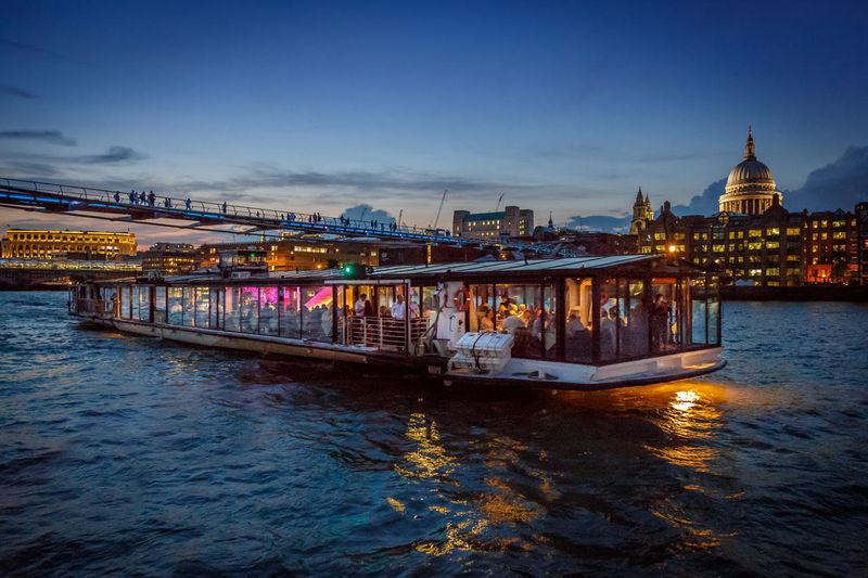 Barge Dining on the River Thames