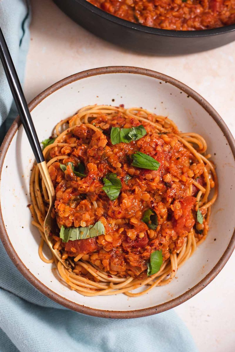 Creamy Tomato and Lentil Pasta Sauce