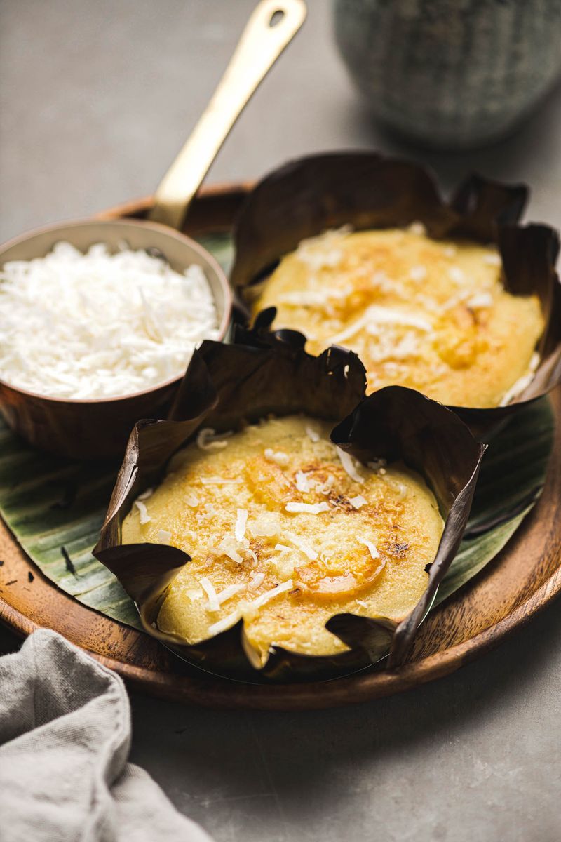 Filipino Bibingka with Toasted Coconut
