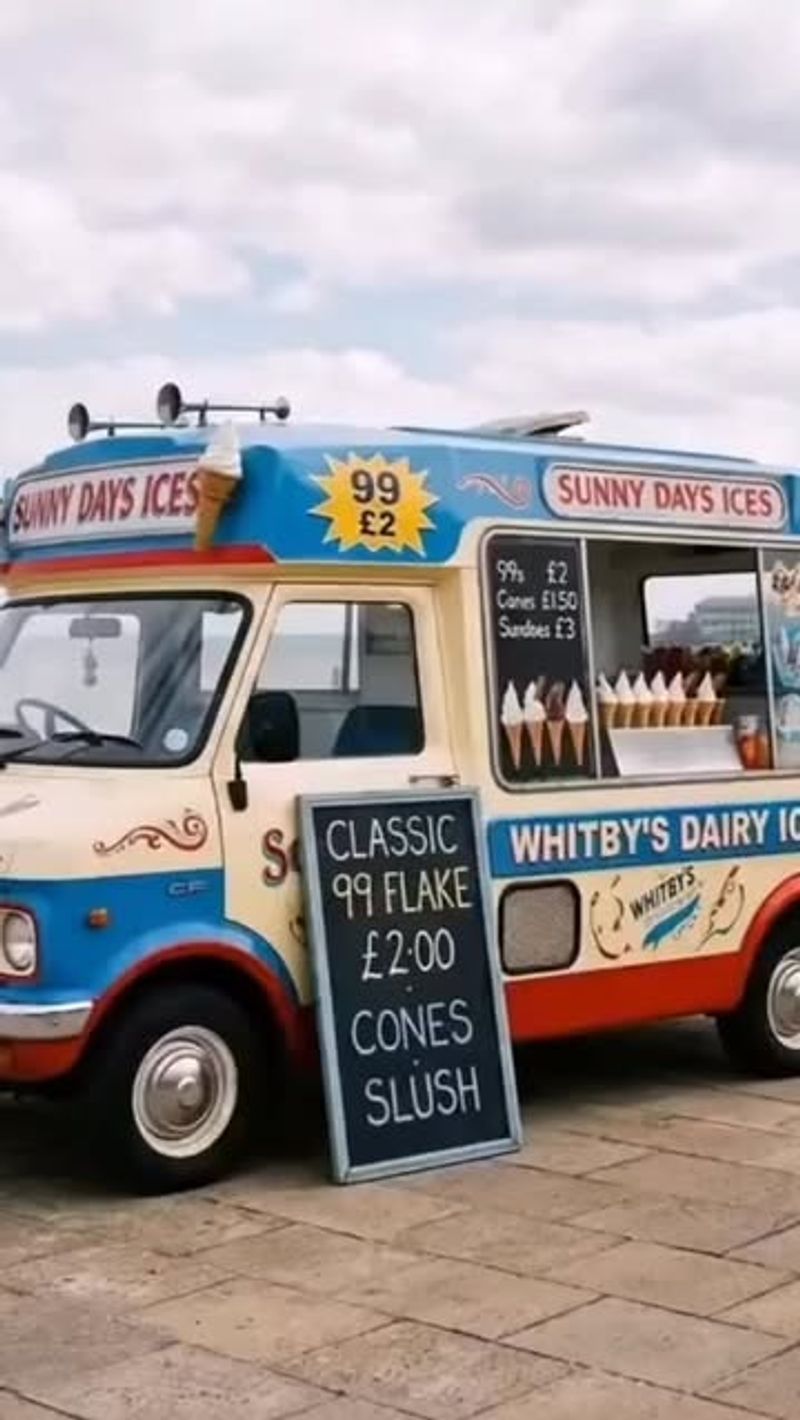 Ice Cream From a Van on a Rare Sunny Day