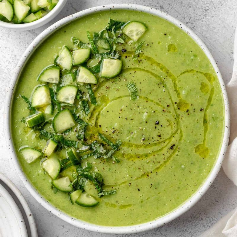 Cucumber Gazpacho with Yogurt