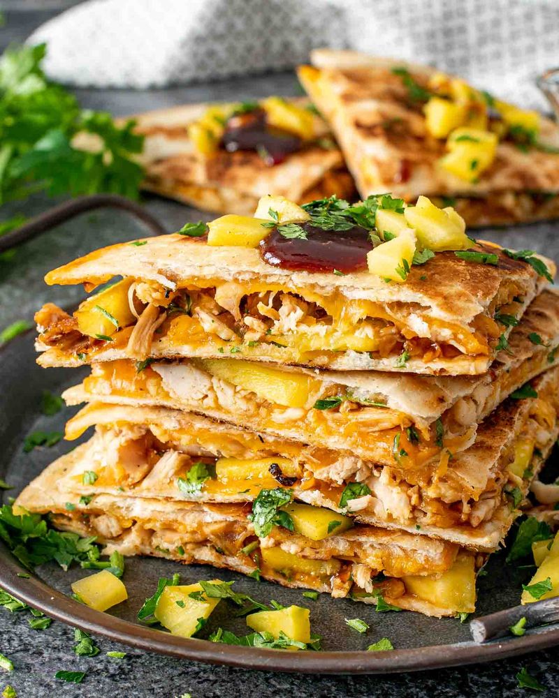 Cheesy Quesadilla with Mango Salsa