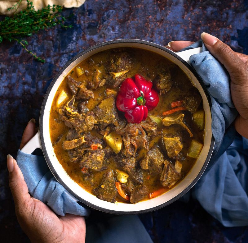 Caribbean Goat Curry with Allspice Berries
