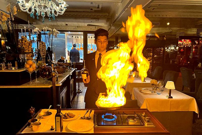 Tableside Flambeed Desserts