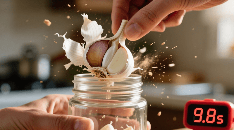Peel Garlic With a Mason Jar