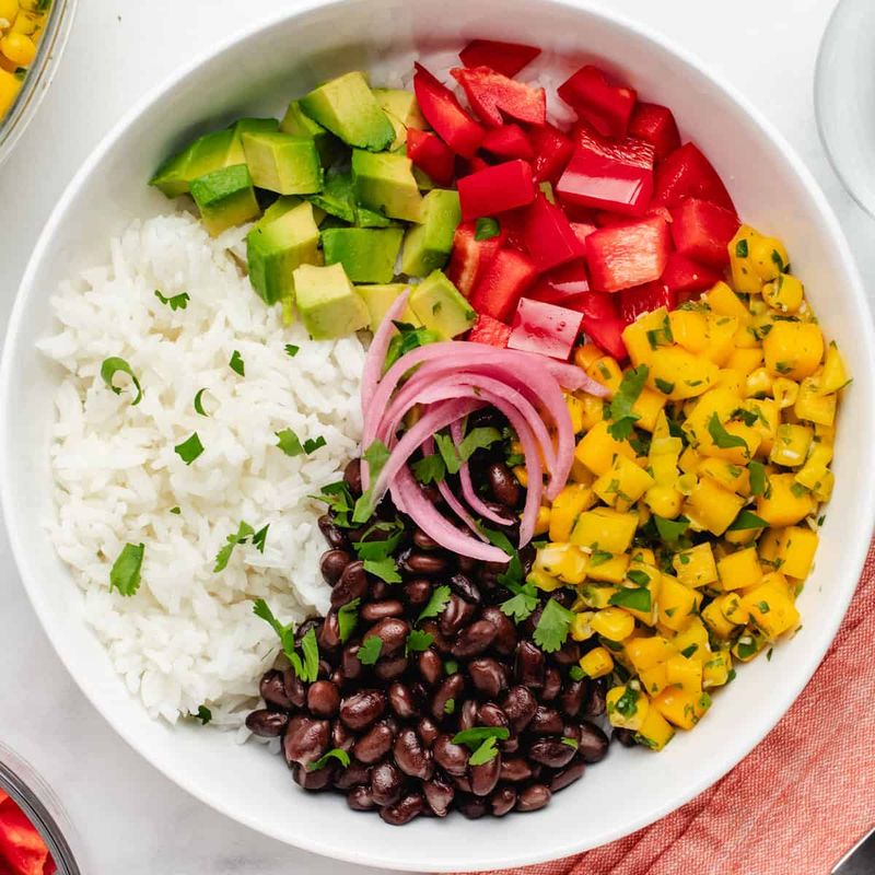 Mango Black Bean Rice Bowl