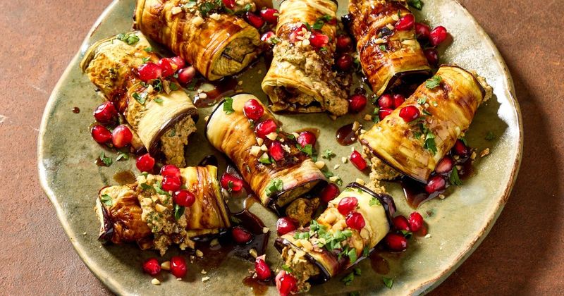 Georgian Walnut-Stuffed Eggplant