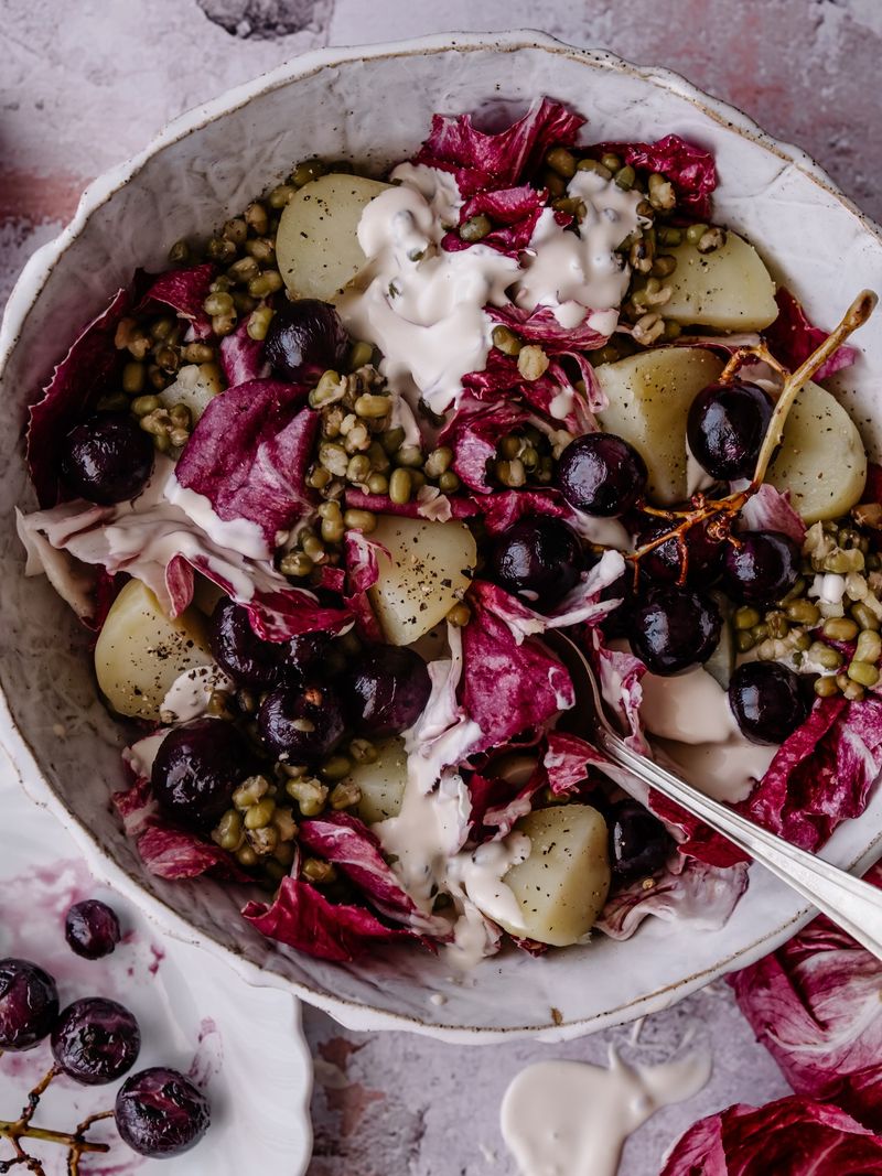 Warm Buckwheat and Roasted Grape Salad