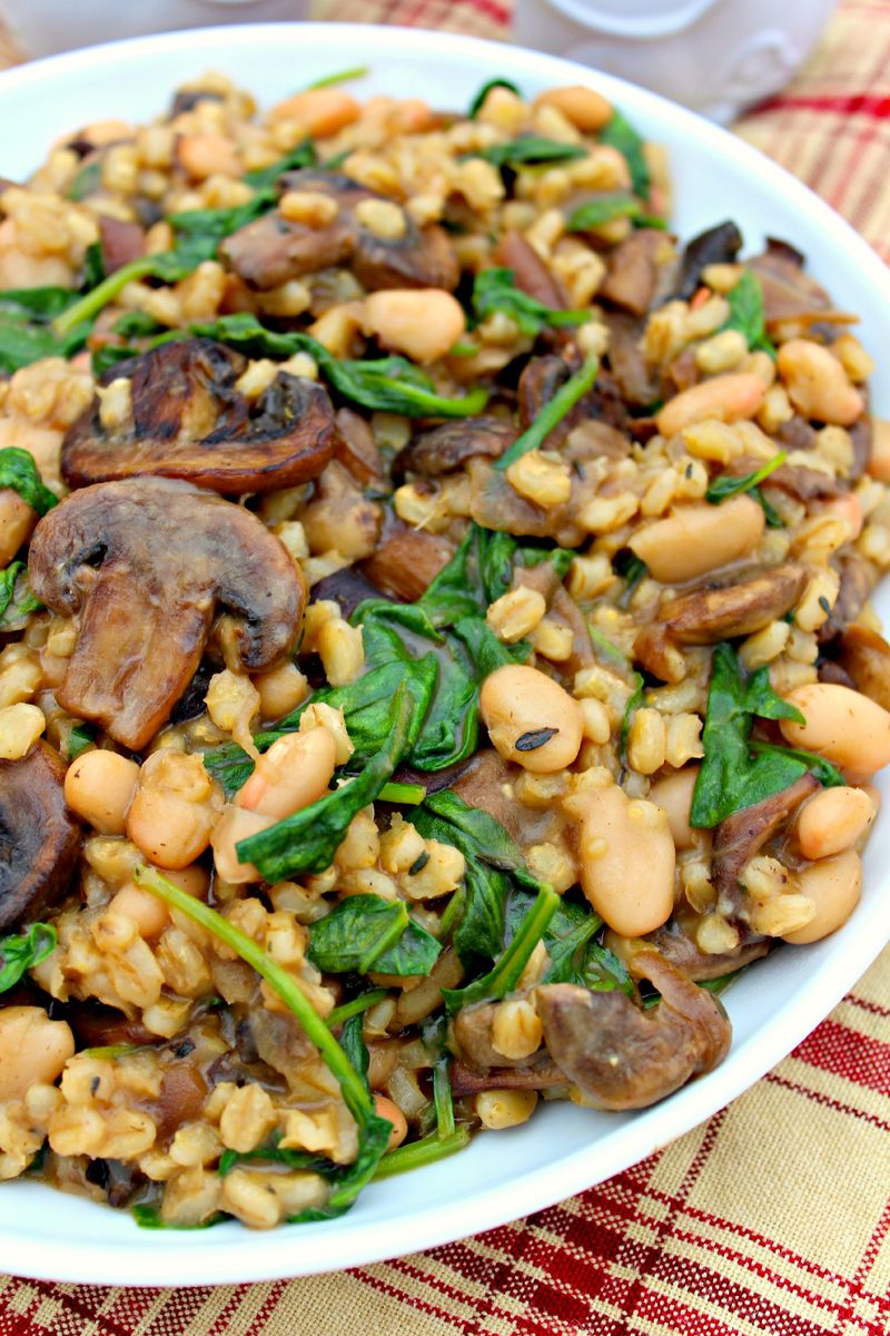 Warm Mushroom and Barley Salad