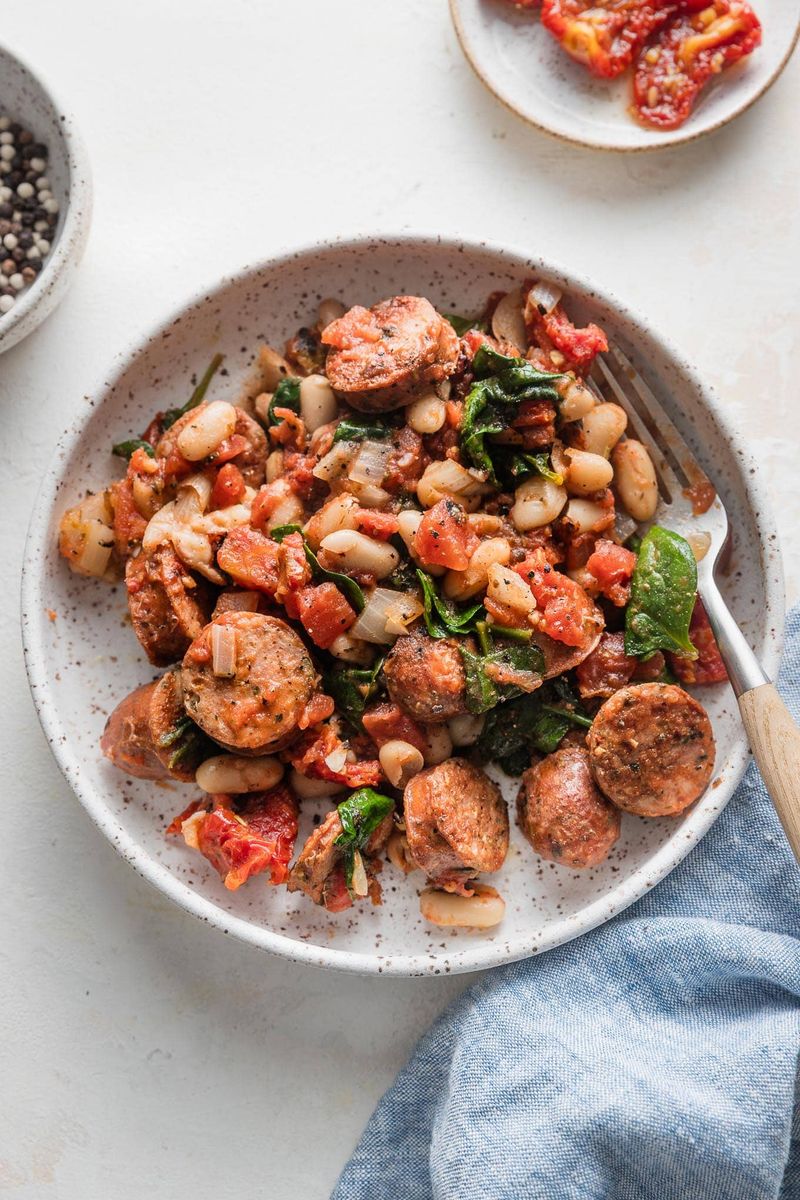 Warm Sausage and White Bean Salad