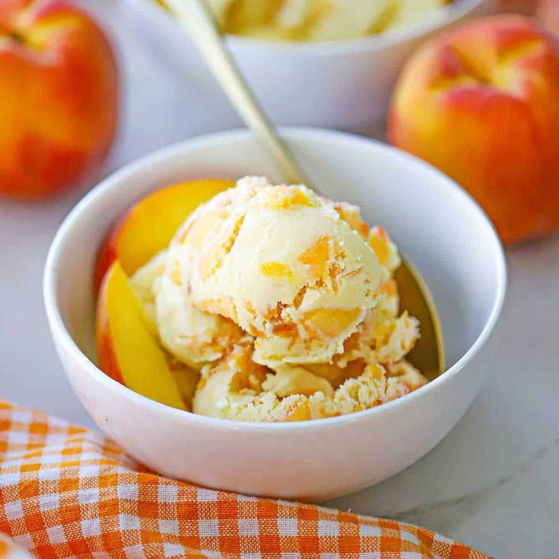 Fresh Peach Ice Cream