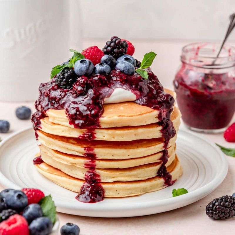 Ricotta Pancakes with Fresh Berries