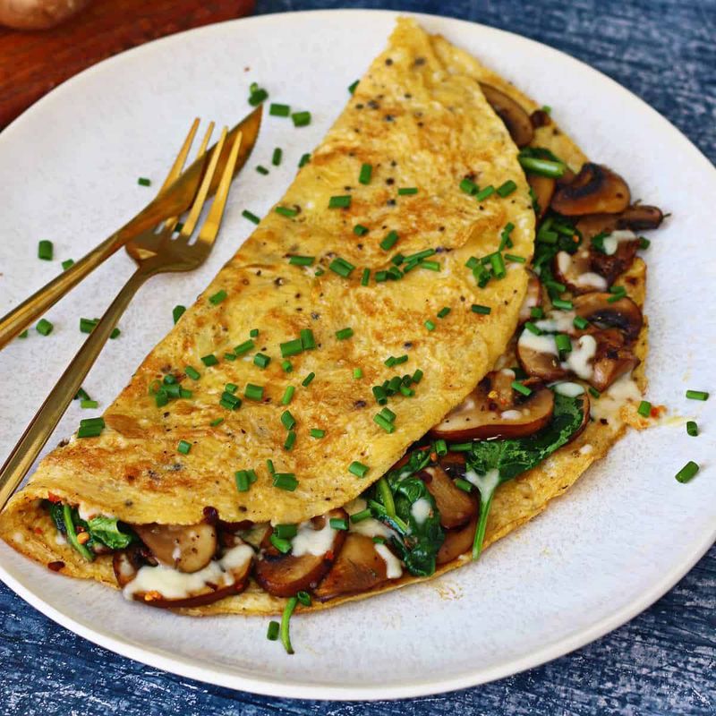 Mushroom and Spinach Omelette