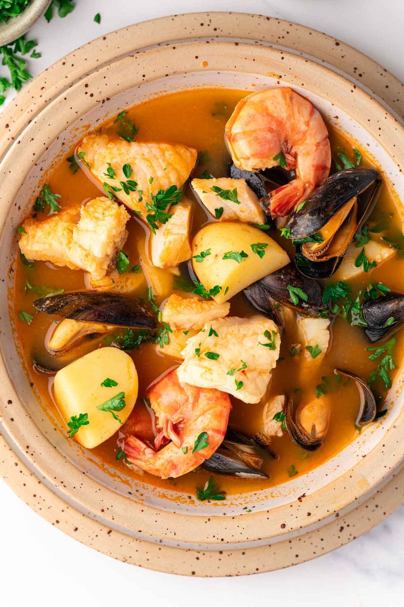 French Bouillabaisse with Dried Saffron and Fennel Pollen