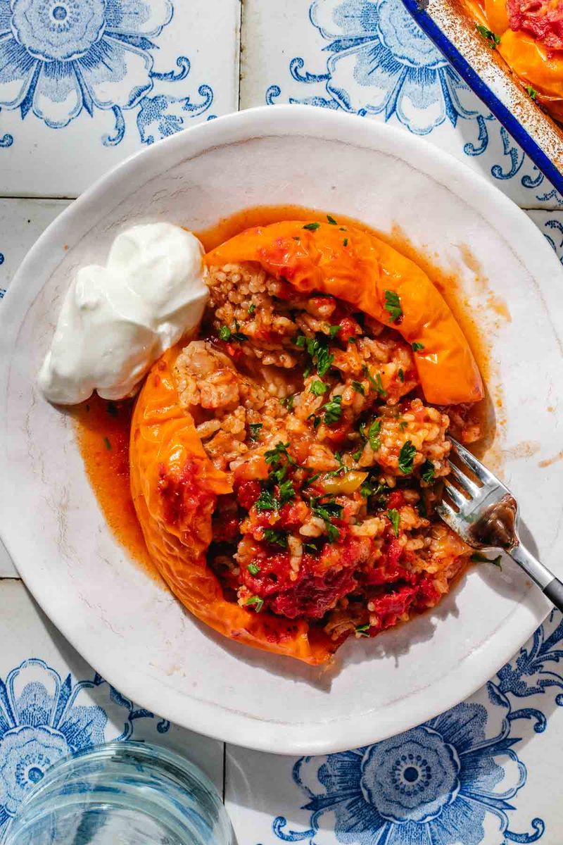 Yoghurt Stuffed Peppers