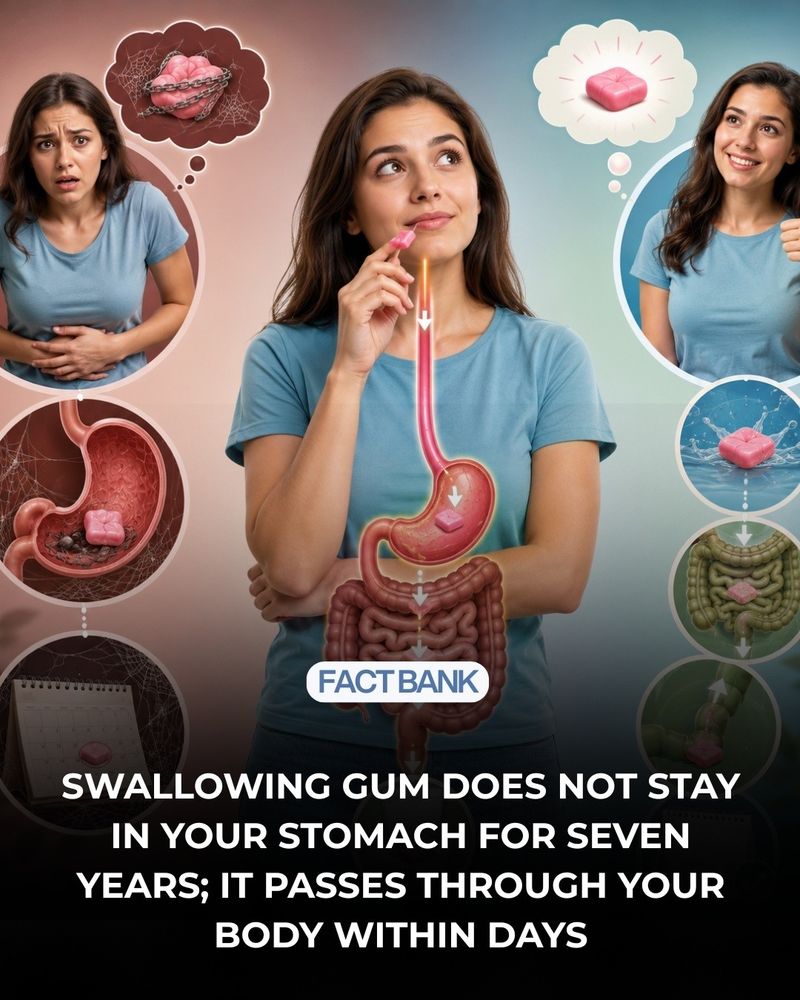 Swallowed Gum Stays in Your Stomach for Seven Years