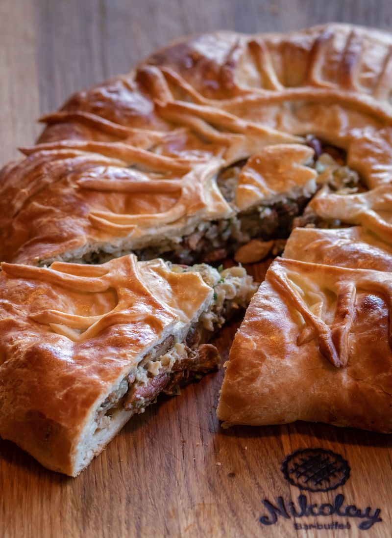Mushroom, Chestnut and Leek Pithivier